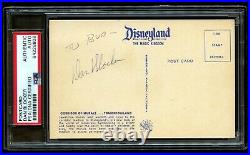 Dan Blocker signed autograph 4x6 Disneyland Postcard Hoss on Bonanza PSA Slabbed