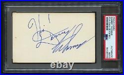 Danny Thomas signed autograph auto Vintage 3x5 Actor / Founder St. Jude PSA Slab
