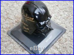 Darth Vader helmet with case hand signed Gold sig Dave Prowse Star Wars UACC