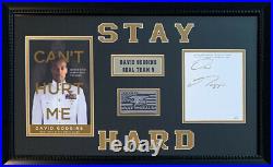David Goggins Autographed Can't Hurt Me Navy Seal Book Framed 16x26 Display JSA