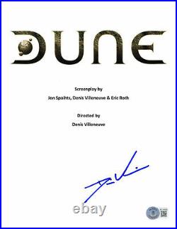 Denis Villeneuve Signed Autograph Dune Script Beckett Bas 1