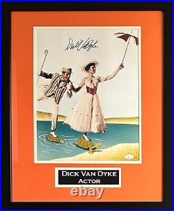 Dick Van Dyke autographed signed framed 11x14 photo JSA COA Mary Poppins Bert