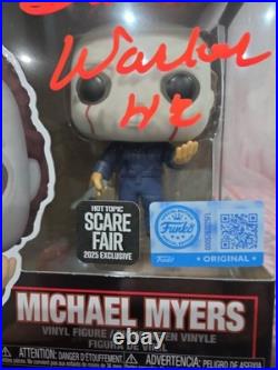 Dick Warlock Signed Hot Topic Scare Fair 2025 Michael Myers Funko WithJSA COA