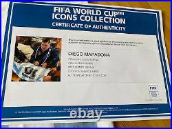Diego Maradona Autographed Jersey Fifa World Cup Icons Collection COA
