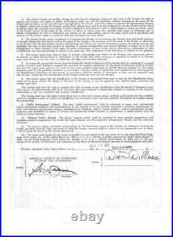 Dion DiMucci (Belmonts) signed autographed Contract/Agreement 1975 with COA