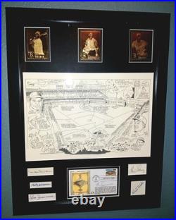 Dodgers Legends Signed Autographed Baseball Framed Photo Jsa Psa Snider Alston +