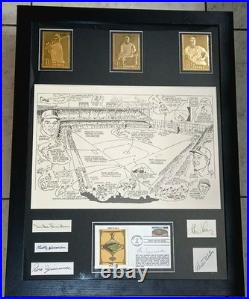Dodgers Legends Signed Autographed Baseball Framed Photo Jsa Psa Snider Alston +