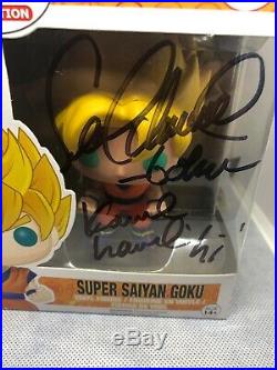 Dragon Ball Z Sean Schemmel Autographed Super Saiyan Goku Funko Pop! JSA Sticker