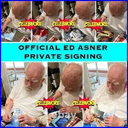 ED ASNER Hand Signed DISNEY PIXAR UP 11x17 Photo CARL Autograph JSA COA Cert