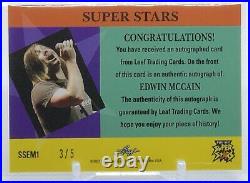 Edwin Mccain Autograph 2021? Leaf Pro Set Super Stars? Pop Culture? Le #3/5