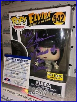 Elvira Cassandra Peterson Signed Autographed Funko Pop-psa Dna Coa Mistress Insc