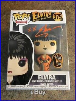 Elvira signed spooky empire exclusive Funko Pop orange dress LE 1500 autograph