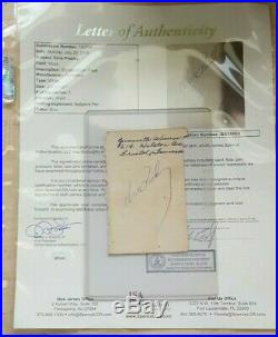 Elvis Presley Signed Cut Autograph with JSA Full Letter LOA/COA