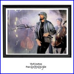 Eminem Hand Signed Slim Shady Retro Iconic Photo 12x8 Legend COA & PSA QO Card