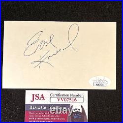 Evel Knievel Signed Autographed 3 x 5 Index card JSA Certified