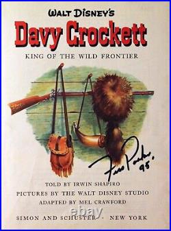Fess Parker SIGNED Autograph 1955 DAVY CROCKETT Walt Disney Little Golden Book
