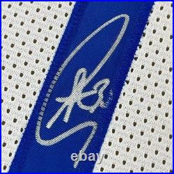 Framed Autographed/Signed Stephen Steph Curry 35x39 White Jersey JSA COA