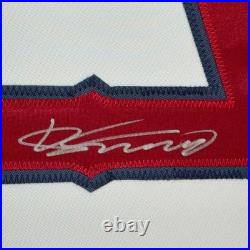 Framed Autographed/Signed Vladimir Vlad Guerrero 35x39 LA White Jersey COA