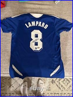 Frank Lampard Signed Chelsea Soccer Champions League Jersey Auto BAS Hologram
