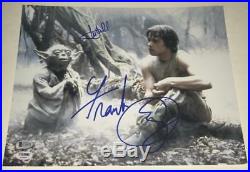 Frank Oz Mark Hamill Signed 11x14 Photo Yoda Star Wars Proof Autograph Beckett B