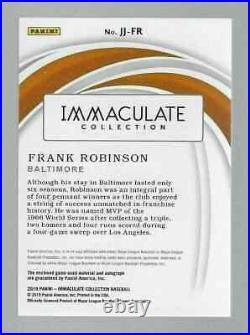 Frank Robinson HOF 2019 Immaculate Collection Jumbo Jersey Autographs Auto 6/10