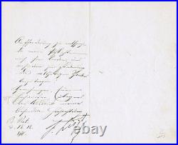 Franz Liszt hand-signed Letter from 1876. CoA