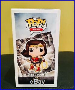 Funko Pop! Justice League Wonder Woman #206 Signed by Autographed Gal Gadot. A+
