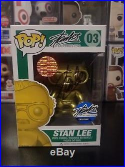 Funko Pop! Stan Lee Gold #03 Signed Autograph COA Excelsior Approved Exclusive
