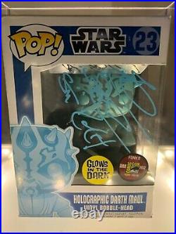 Funko Pop Star Wars Holographic Darth Maul SDCC 2012 Exclusive (Autographed)