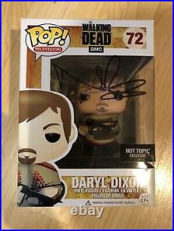 Funko Pop The Walking Dead Daryl Dixon #72 Hot Topic Exclusive Autographed