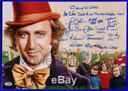 GENE WILDER Autographed 12x17 Photo & WILLY WONKA And The Chocolate Factory CAST