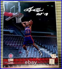 GRANT HILL Autographed 8x10 Photo with HOF'18 Inscription FANATICS COA Pistons