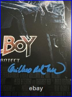 GUILLERMO DEL TORO SIGNED AUTOGRAPH 12x18 HELLBOY PHOTO BECKETT-A