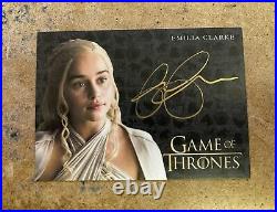 Game of Thrones Iron Anniversary Series 2 Gold Pen Autograph Emilia Clarke