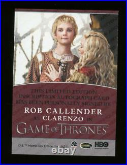 Game of Thrones Iron Anniversary Series 2 Rob Callender Junk Equality Autograph