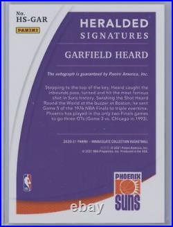 Garfield Heard Auto 3/10 Parallel 2020-21 Immaculate Collection Heralded Gold #6