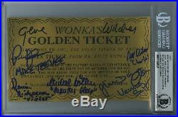 Gene Wilder Signed Willy Wonka Golden Ticket Beckett Bas Coa Denise Nickerson