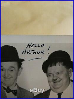 Genuine Signed Stan Laurel & Oliver Hardy Post Card at 1952 Liverpool Empire