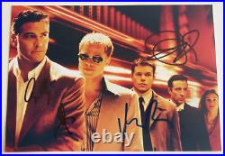 George Clooney, Brad Pitt, Matt Damon Hand Signed Autograph 8 x 12 Photo With COA
