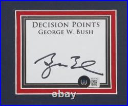 George W. Bush Signed Auto Ground Zero Custom Framed Cut Display 16x24 BAS COA