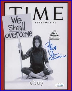 Gloria Steinem Signed Autographed 8x10 Time Magazine Photo Picture ACOA COA