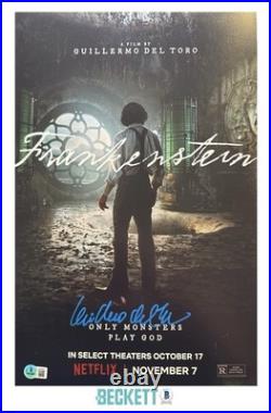 Guillermo Del Toro Autograph Signed 11x17 Frankestein Poster Photo Beckett COA
