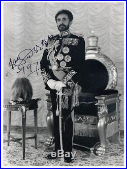 Haile Selassie I EMPEROR OF ETHIOPIA autograph, signed vintage photo in original
