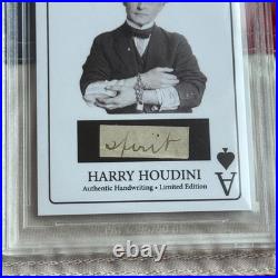 Harry Houdini Handwritten Word Cut From An Autograph Letter Signed Beckett BAS