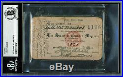 Harry Houdini Signed 2.5x4 1925 Society Of American Magicians Id Card BAS Slab