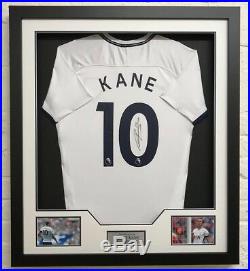 Harry Kane Signed & Framed Shirt SPURS Genuine Tottenham Hotspur AFTAL COA (A)