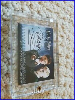 Harry Potter Authentic Autograph Card Daniel Radcliffe Tom Felton Double Draco