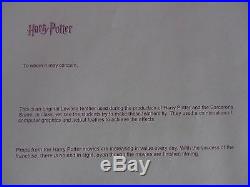 Harry Potter Screen Used Prop Feather Hermione Ron No Signed Photo Poster Coa