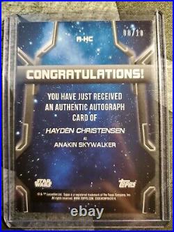 Hayden Christensen, Anakin Skywalker 2020 Topps Star Wars Holocron Autograph /10