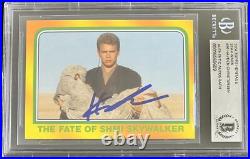 Hayden Christensen Star Wars Anakin SIGNED Autograph Topps Card Beckett BAS